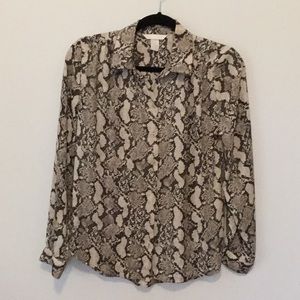 Snakeskin Print Blouse